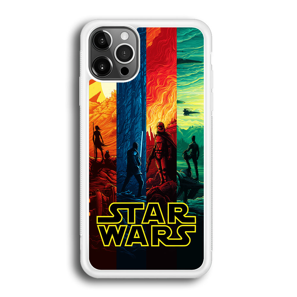 Star Wars Poster Colorful iPhone 12 Pro Max Case-Phone Case-Rubber White (2D Case)-Altracase