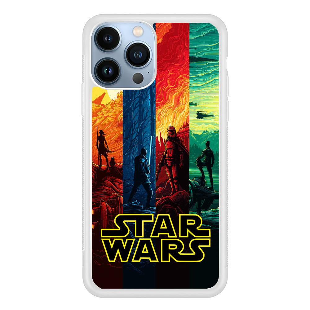 Star Wars Poster Colorful iPhone 15 Pro Max Case-Phone Case-Rubber White (2D Case)-Altracase