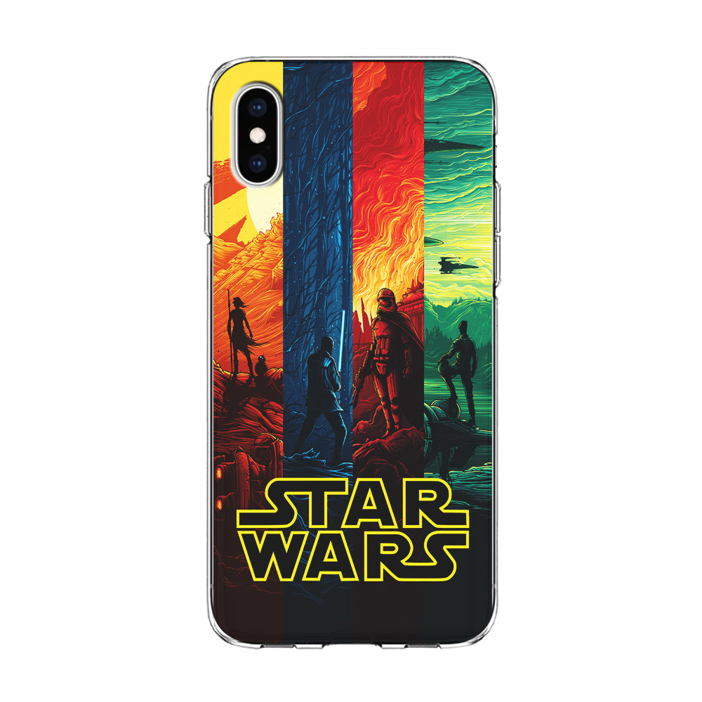 Star Wars Poster Colorful iPhone Xs Case-Phone Case-Clear Soft Case-Altracase