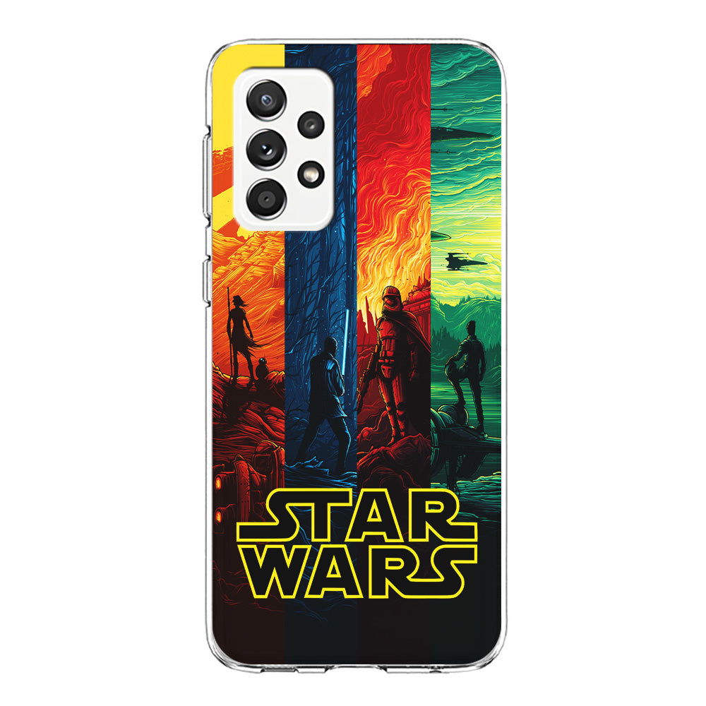 Star Wars Poster Colorful Samsung Galaxy A72 Case-Phone Case-Clear Soft Case-Altracase