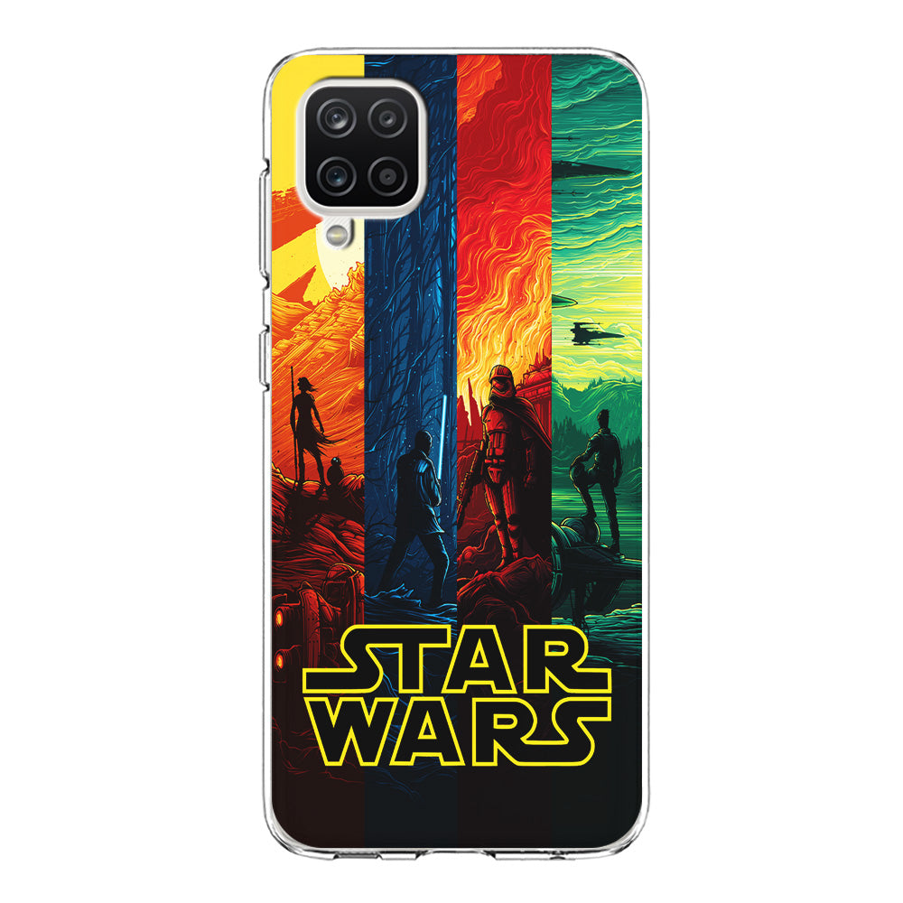 Star Wars Poster Colorful Samsung Galaxy A12 Case-Phone Case-Clear Soft Case-Altracase