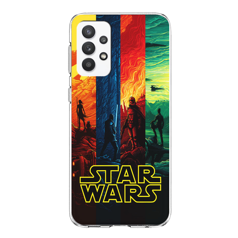 Star Wars Poster Colorful Samsung Galaxy A32 Case-Phone Case-Clear Soft Case-Altracase