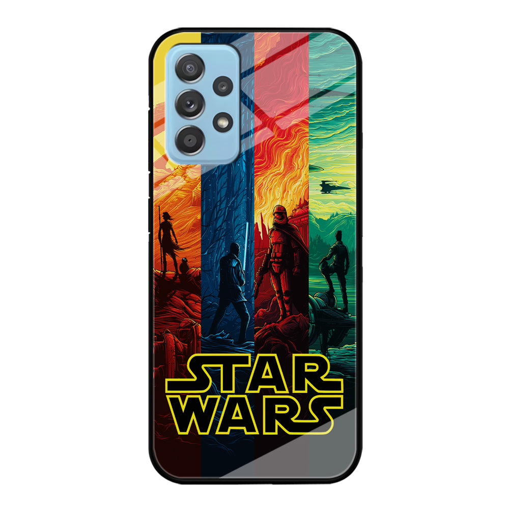 Star Wars Poster Colorful Samsung Galaxy A72 Case-Phone Case-Tempered Glass Case-Altracase