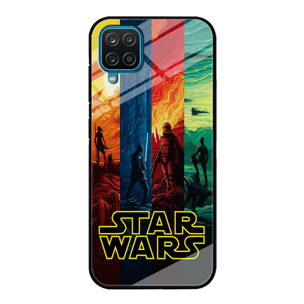 Star Wars Poster Colorful Samsung Galaxy A12 Case-Phone Case-Tempered Glass Case-Altracase