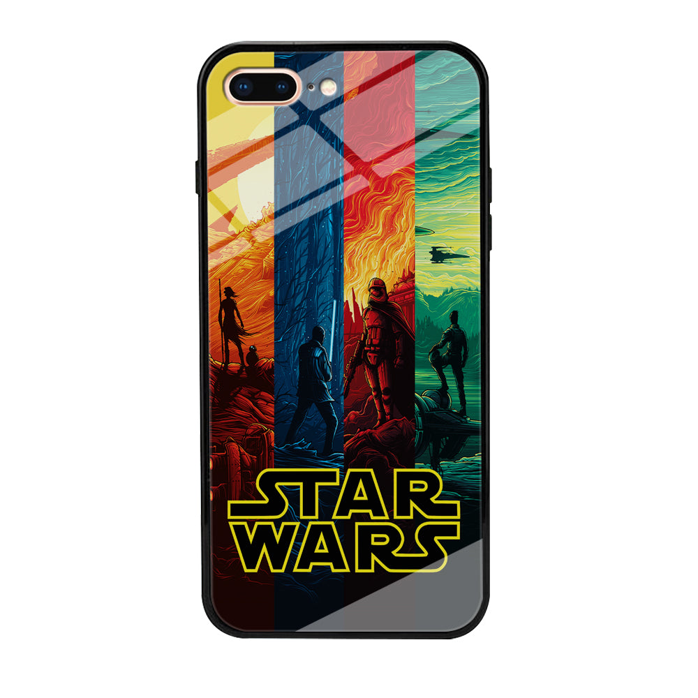 Star Wars Poster Colorful iPhone 8 Plus Case-Phone Case-Tempered Glass Case-Altracase