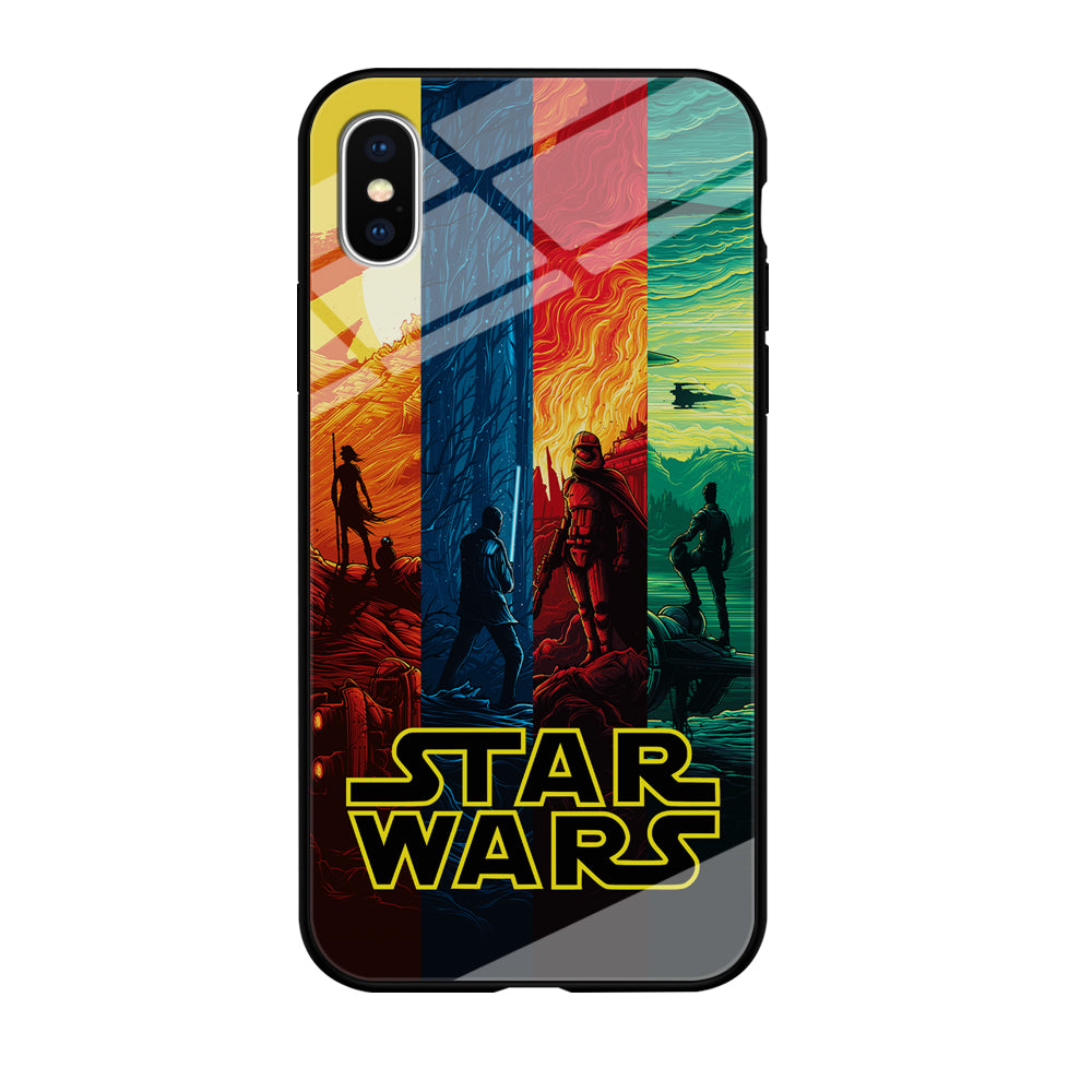 Star Wars Poster Colorful iPhone Xs Case-Phone Case-Tempered Glass Case-Altracase