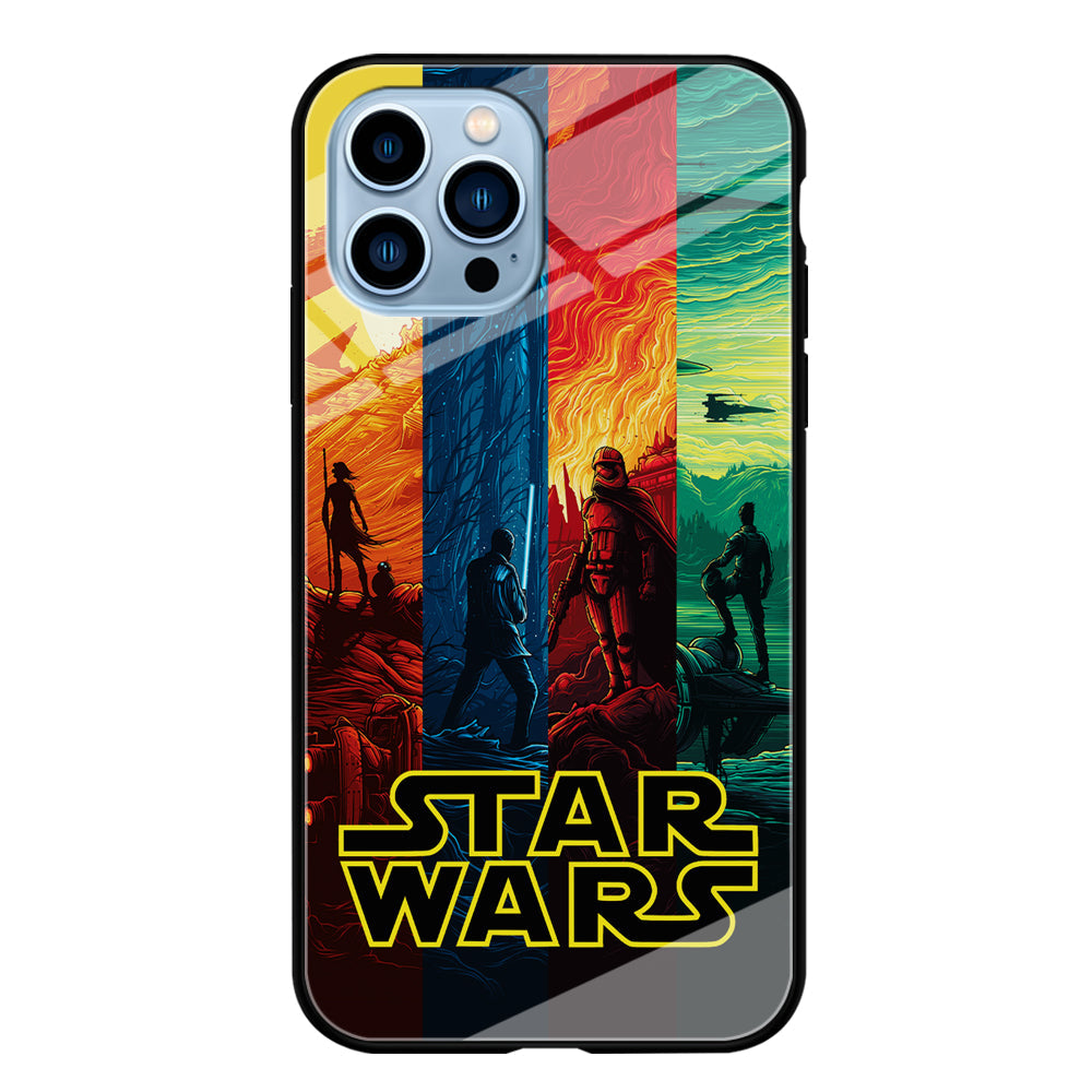 Star Wars Poster Colorful iPhone 14 Pro Case-Phone Case-Tempered Glass Case-Altracase