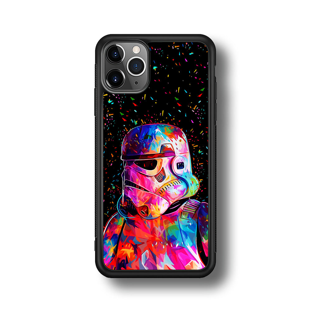 Star Wars Stormtrooper Colorful iPhone 11 Pro Max Case-Phone Case-Rubber Black (2D Case)-Altracase