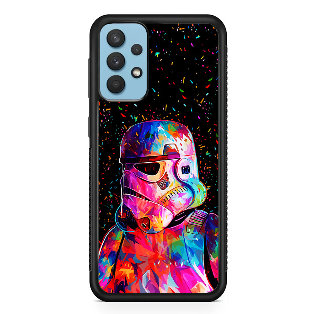 Star Wars Stormtrooper Colorful Samsung Galaxy A32 Case-Phone Case-Rubber Black (2D Case)-Altracase