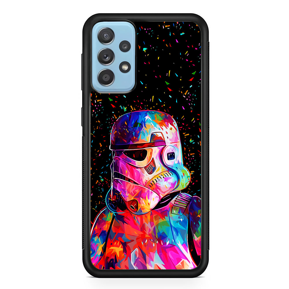 Star Wars Stormtrooper Colorful Samsung Galaxy A72 Case-Phone Case-Rubber Black (2D Case)-Altracase