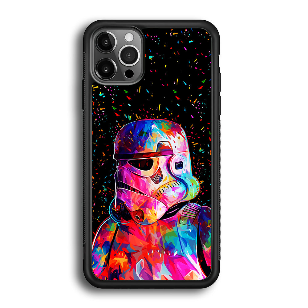 Star Wars Stormtrooper Colorful iPhone 12 Pro Max Case-Phone Case-Rubber Black (2D Case)-Altracase