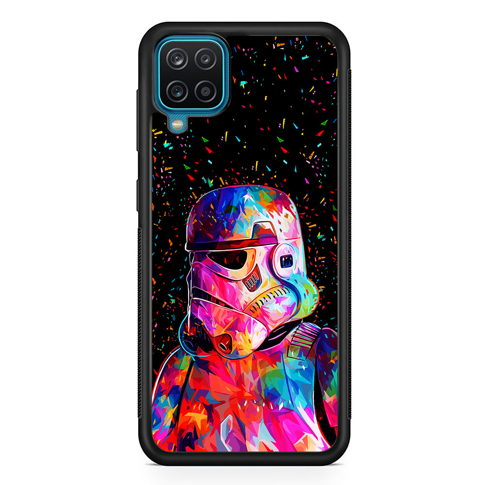 Star Wars Stormtrooper Colorful Samsung Galaxy A12 Case-Phone Case-Rubber Black (2D Case)-Altracase