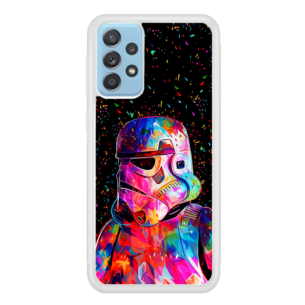 Star Wars Stormtrooper Colorful Samsung Galaxy A72 Case-Phone Case-Rubber White (2D Case)-Altracase