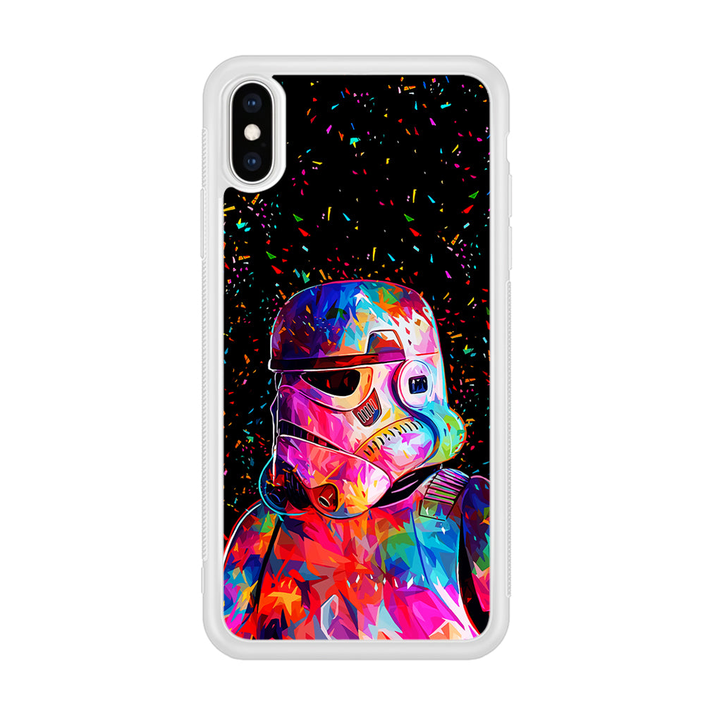 Star Wars Stormtrooper Colorful iPhone Xs Case-Phone Case-Rubber White (2D Case)-Altracase