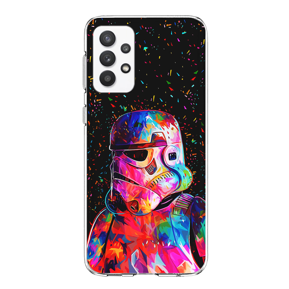 Star Wars Stormtrooper Colorful Samsung Galaxy A32 Case-Phone Case-Clear Soft Case-Altracase