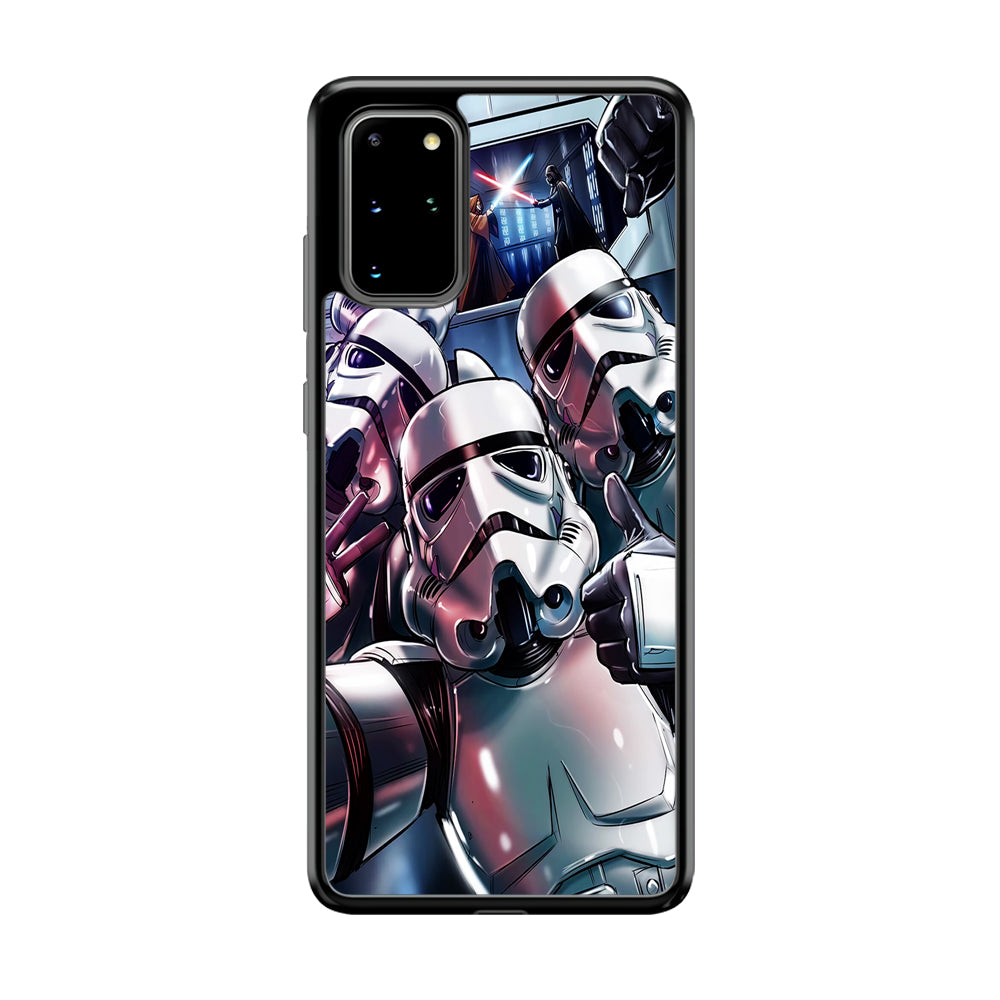 Star Wars Stormtrooper Selfie Samsung Galaxy S20 Plus Case-Phone Case-Rubber Black (2D Case)-Altracase