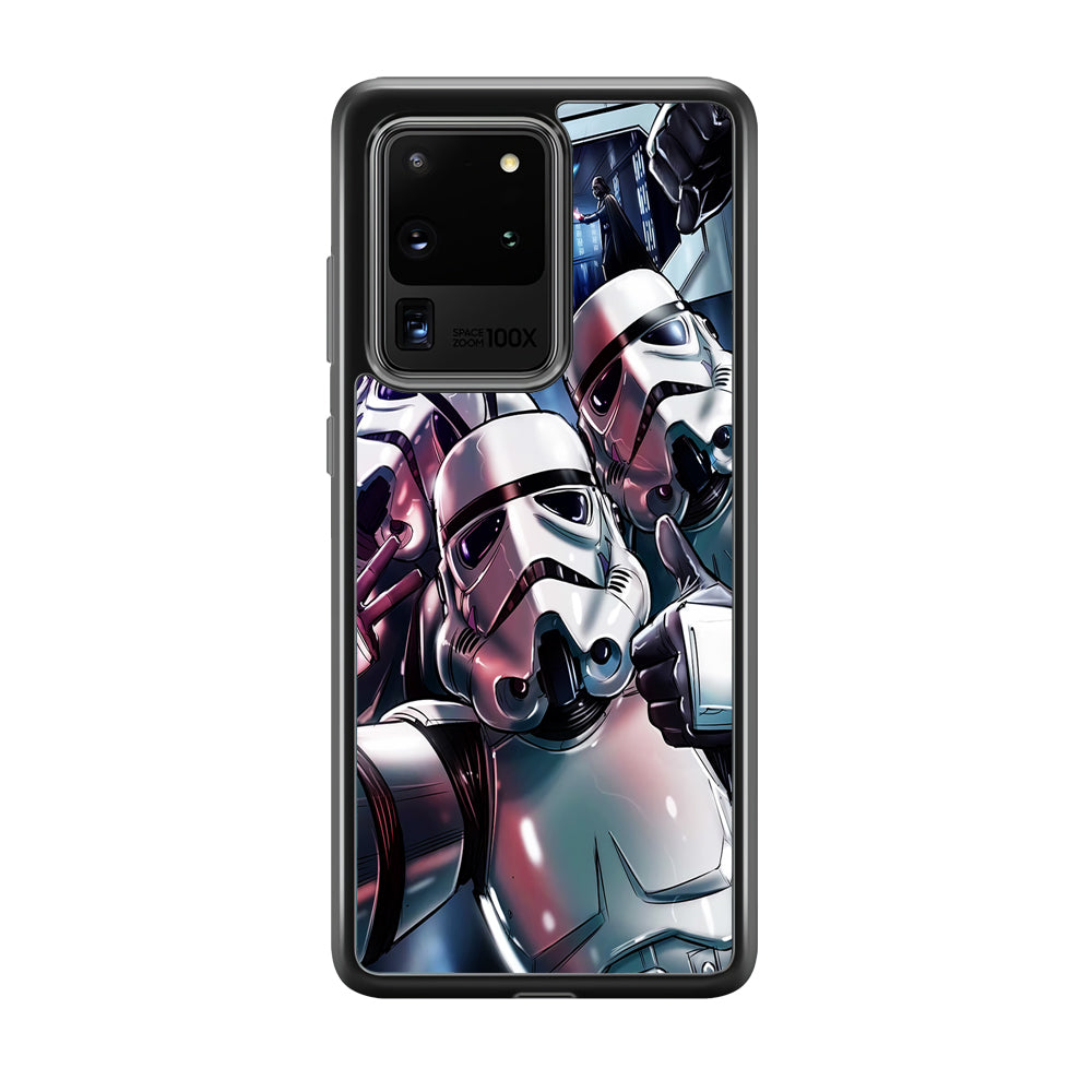 Star Wars Stormtrooper Selfie Samsung Galaxy S20 Ultra Case-Phone Case-Tempered Glass Case-Altracase