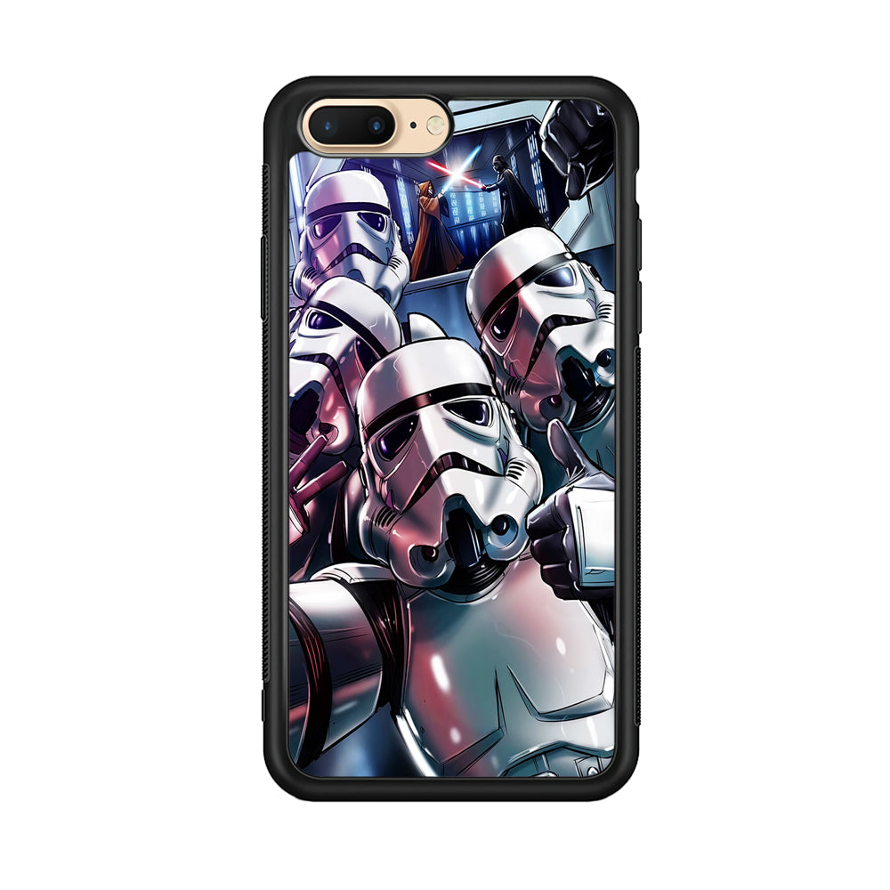 Star Wars Stormtrooper Selfie iPhone 8 Plus Case-Phone Case-Rubber Black (2D Case)-Altracase