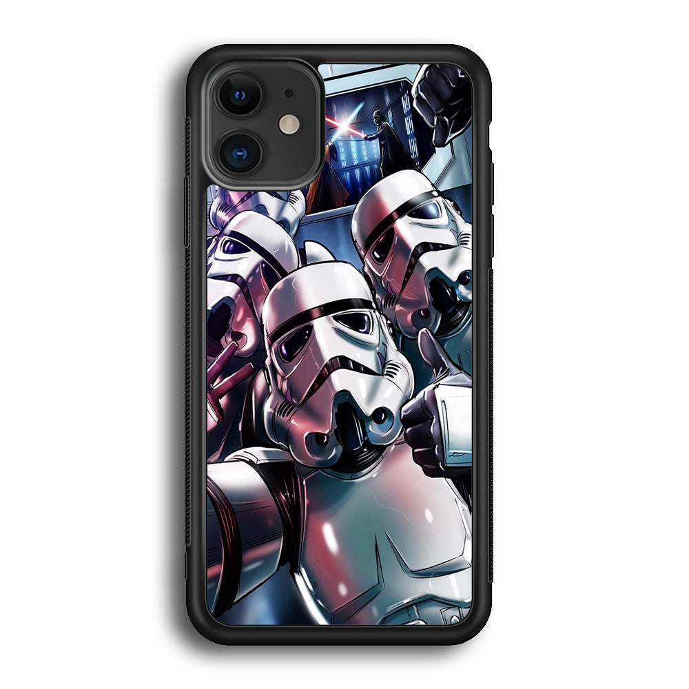 Star Wars Stormtrooper Selfie iPhone 12 Mini Case-Phone Case-Rubber Black (2D Case)-Altracase