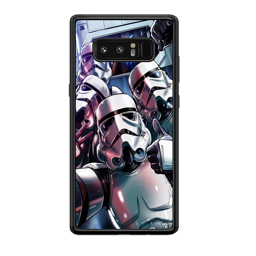Star Wars Stormtrooper Selfie Samsung Galaxy Note 8 Case-Phone Case-Rubber Black (2D Case)-Altracase