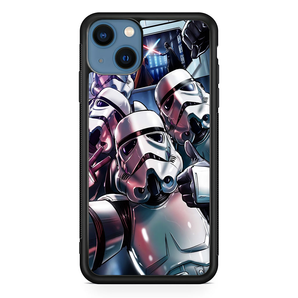 Star Wars Stormtrooper Selfie iPhone 13 Mini Case-Phone Case-Rubber Black (2D Case)-Altracase