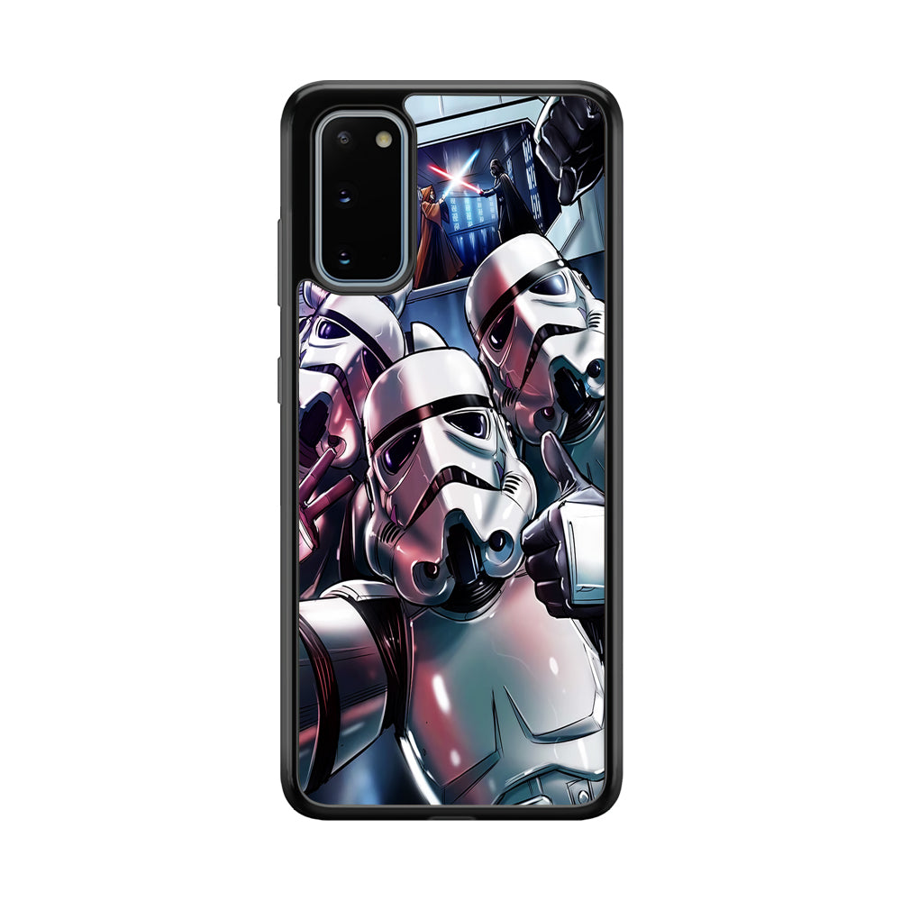 Star Wars Stormtrooper Selfie Samsung Galaxy S20 Case-Phone Case-Rubber Black (2D Case)-Altracase