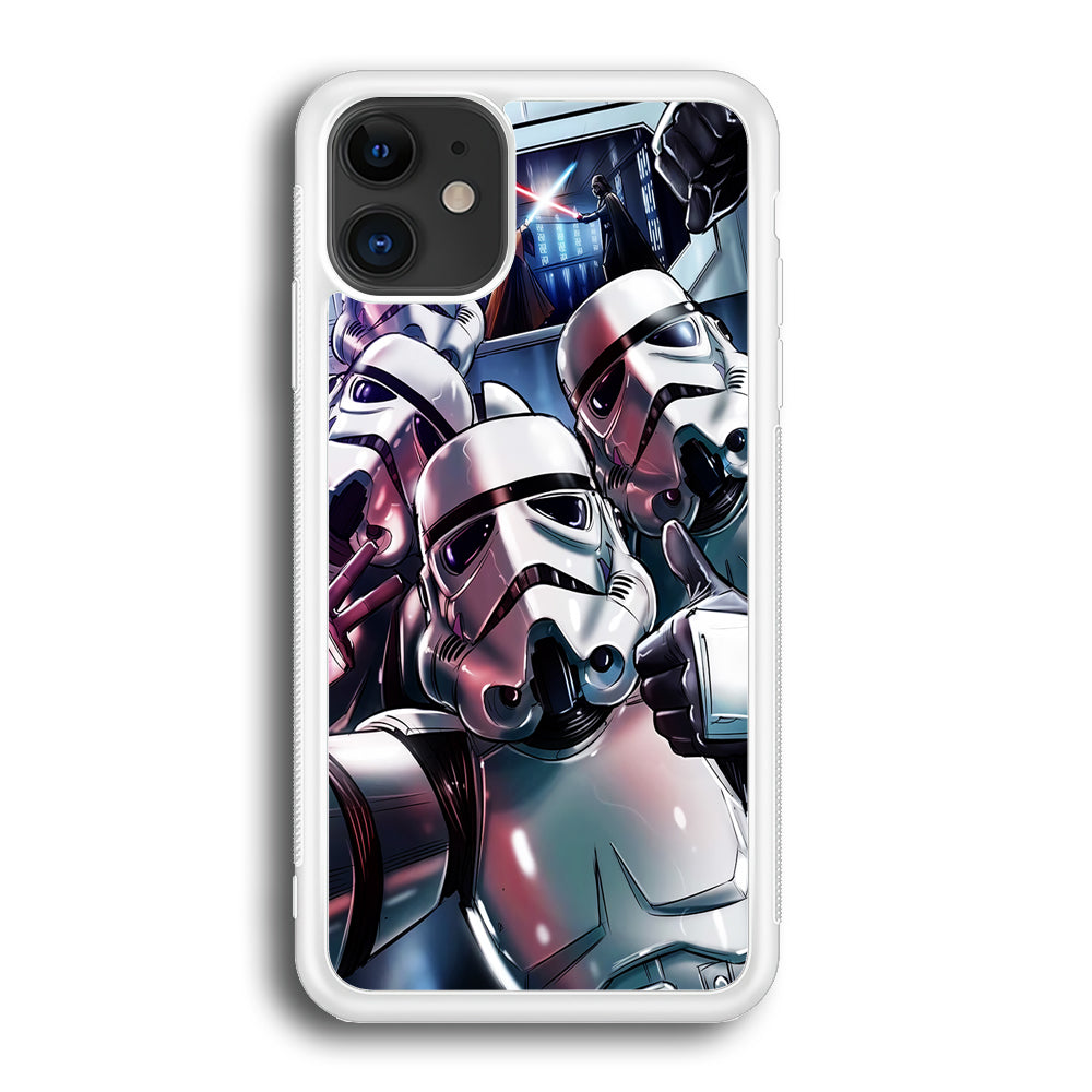 Star Wars Stormtrooper Selfie iPhone 12 Mini Case-Phone Case-Rubber White (2D Case)-Altracase
