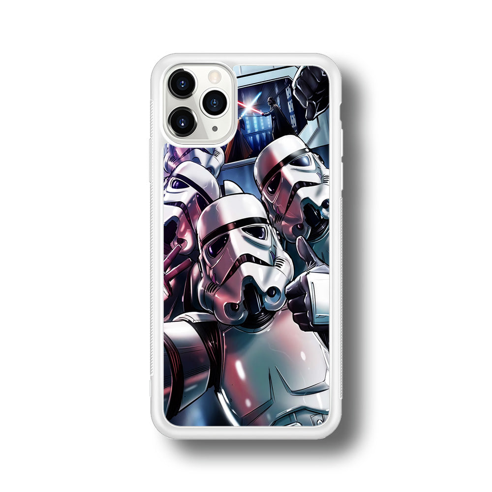 Star Wars Stormtrooper Selfie iPhone 11 Pro Max Case-Phone Case-Rubber White (2D Case)-Altracase