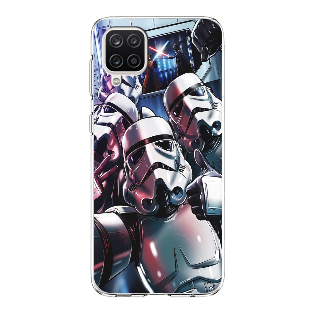 Star Wars Stormtrooper Selfie Samsung Galaxy A12 Case-Phone Case-Clear Soft Case-Altracase