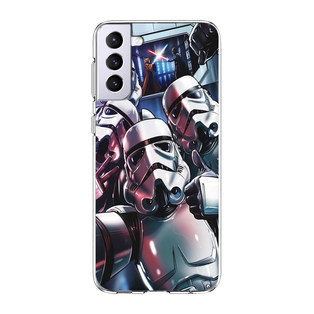 Star Wars Stormtrooper Selfie Samsung Galaxy S22 Case-Phone Case-Clear Soft Case-Altracase