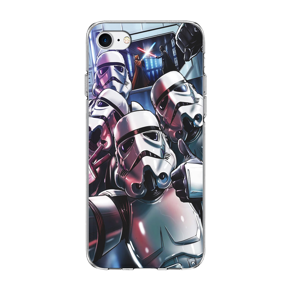 Star Wars Stormtrooper Selfie iPhone 8 Case-Phone Case-Clear Soft Case-Altracase