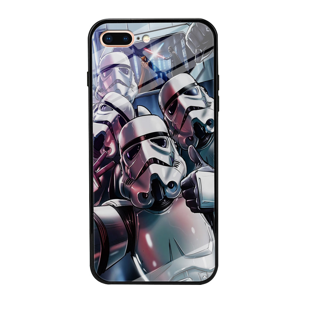 Star Wars Stormtrooper Selfie iPhone 8 Plus Case-Phone Case-Tempered Glass Case-Altracase