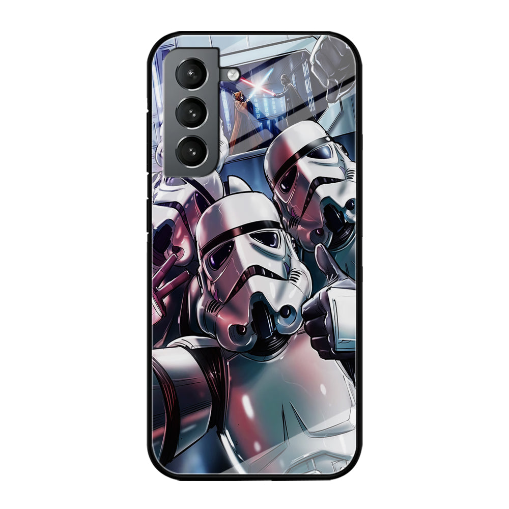 Star Wars Stormtrooper Selfie Samsung Galaxy S23 Plus Case-Phone Case-Tempered Glass Case-Altracase