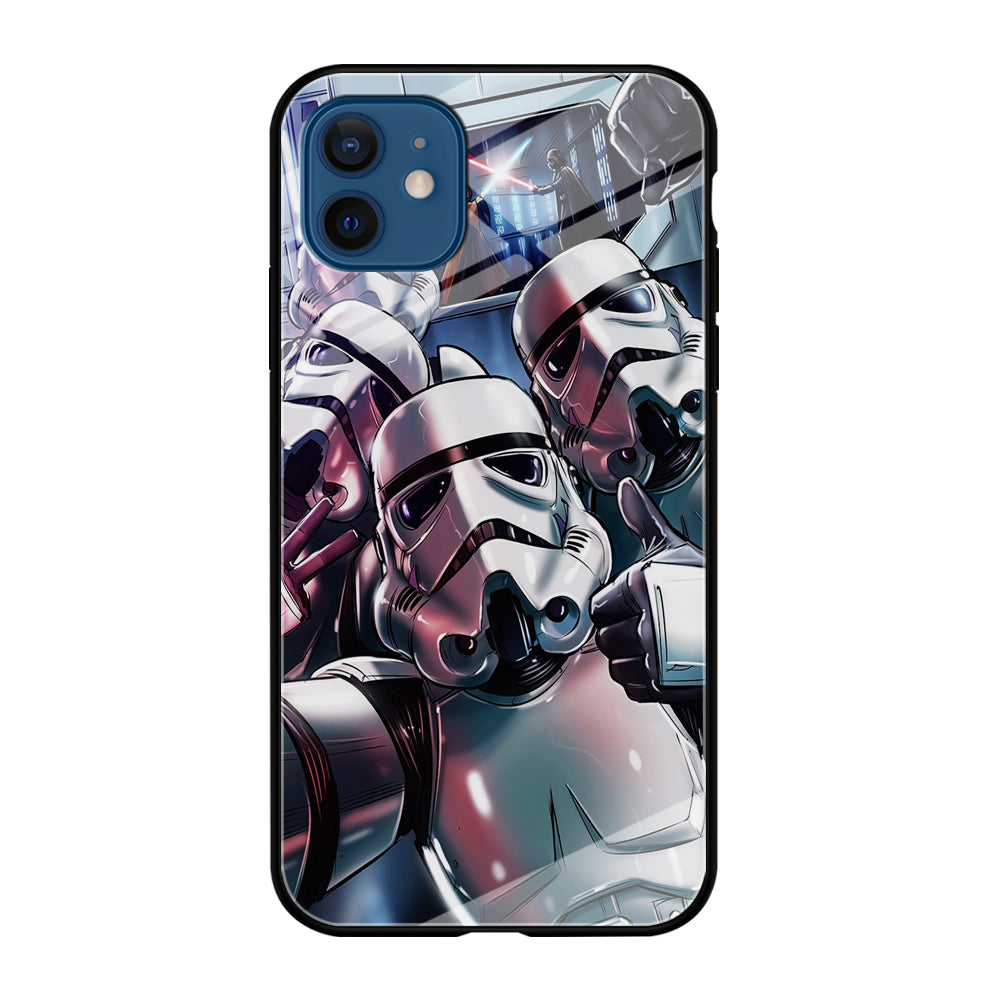 Star Wars Stormtrooper Selfie iPhone 12 Mini Case-Phone Case-Tempered Glass Case-Altracase