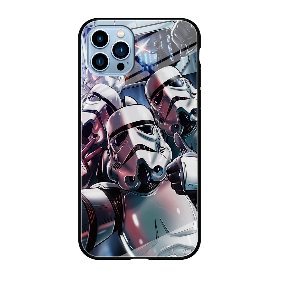 Star Wars Stormtrooper Selfie iPhone 12 Pro Max Case-Phone Case-Tempered Glass Case-Altracase