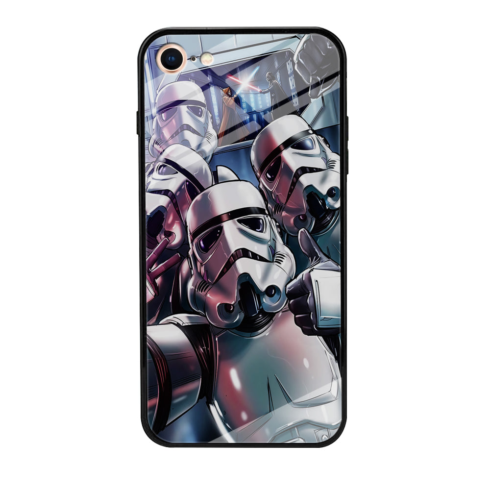 Star Wars Stormtrooper Selfie iPhone SE 3 2022 Case-Phone Case-Tempered Glass Case-Altracase