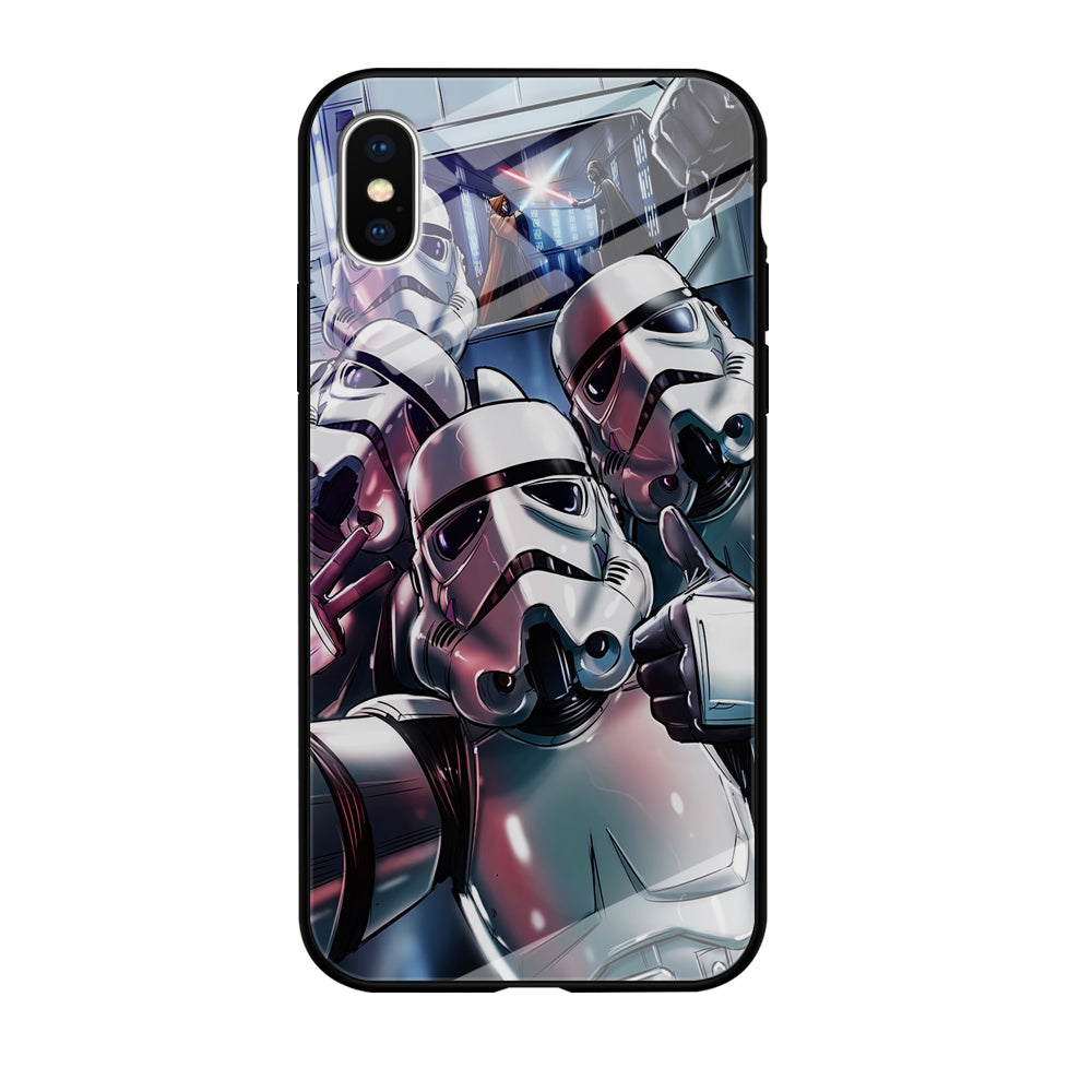 Star Wars Stormtrooper Selfie iPhone Xs Case-Phone Case-Tempered Glass Case-Altracase