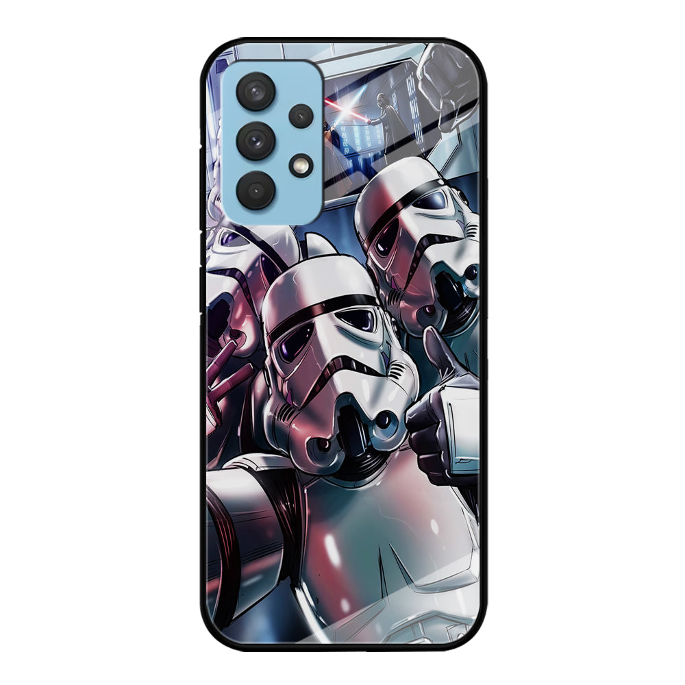 Star Wars Stormtrooper Selfie Samsung Galaxy A32 Case-Phone Case-Tempered Glass Case-Altracase