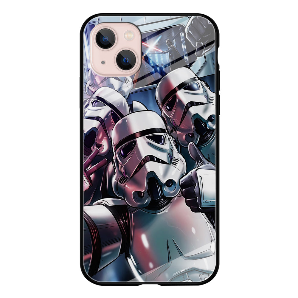 Star Wars Stormtrooper Selfie iPhone 14 Plus Case-Phone Case-Tempered Glass Case-Altracase