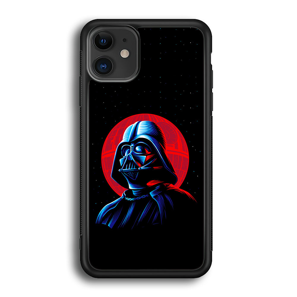 Star Wars Vader Dark Side iPhone 12 Case-Phone Case-Rubber Black (2D Case)-Altracase
