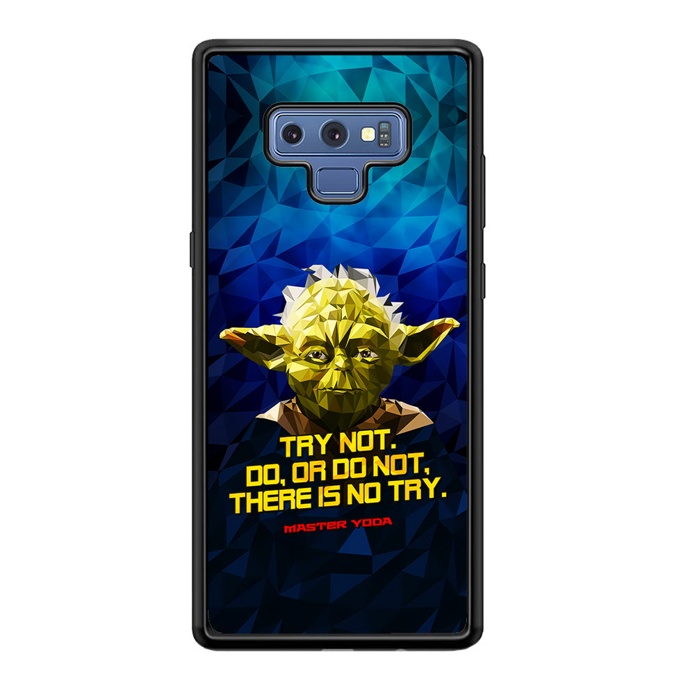 Star Wars Yoda Quote Samsung Galaxy Note 9 Case-Phone Case-Rubber Black (2D Case)-Altracase