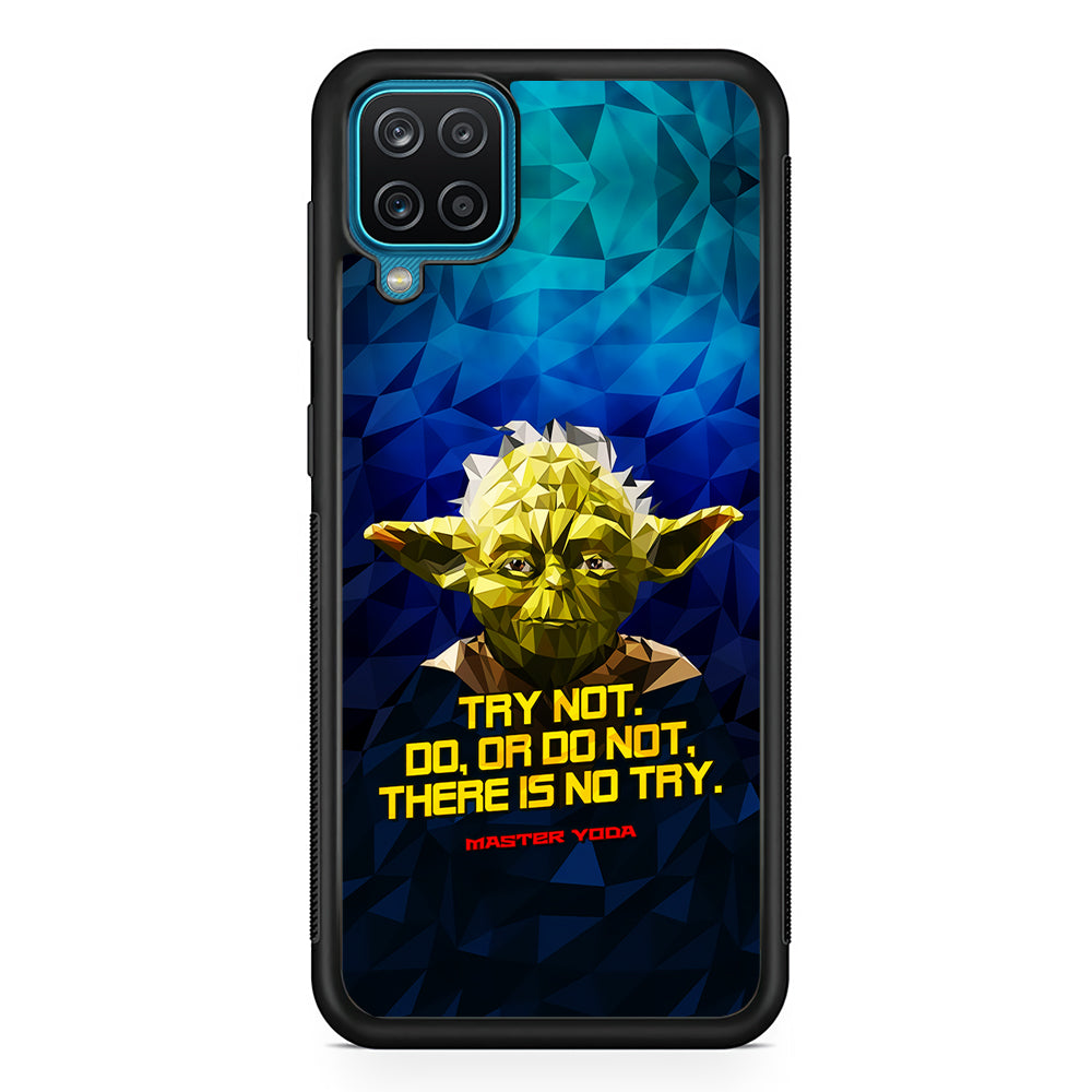 Star Wars Yoda Quote Samsung Galaxy A12 Case-Phone Case-Rubber Black (2D Case)-Altracase