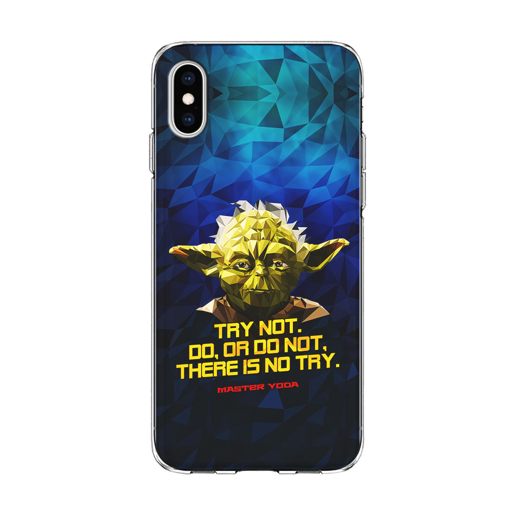 Star Wars Yoda Quote iPhone Xs Case-Phone Case-Clear Soft Case-Altracase