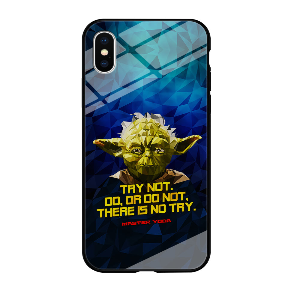 Star Wars Yoda Quote iPhone Xs Case-Phone Case-Tempered Glass Case-Altracase