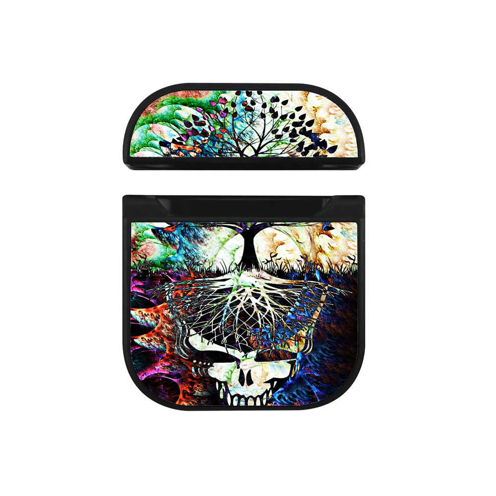 Steal Your Face Roses Hippie Hard Plastic Case Cover For Apple Airpods-AirPod Case-Black-Altracase