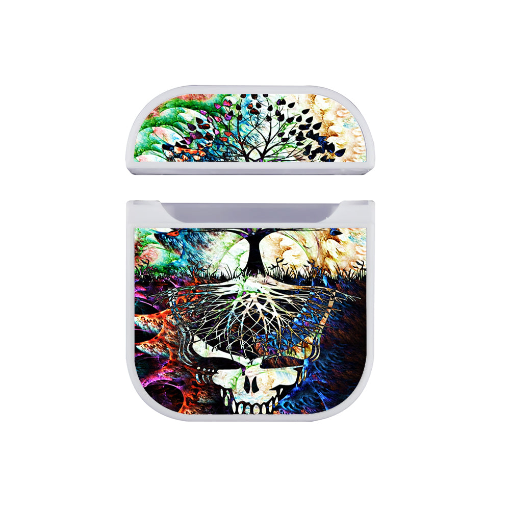 Steal Your Face Roses Hippie Hard Plastic Case Cover For Apple Airpods-AirPod Case-White-Altracase