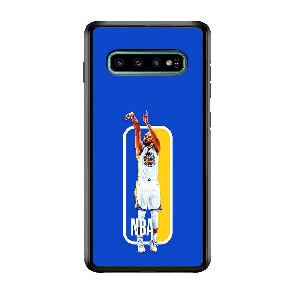 Stephen Curry Golden State Warriors Samsung Galaxy S10 Case-Phone Case-Rubber Black (2D Case)-Altracase