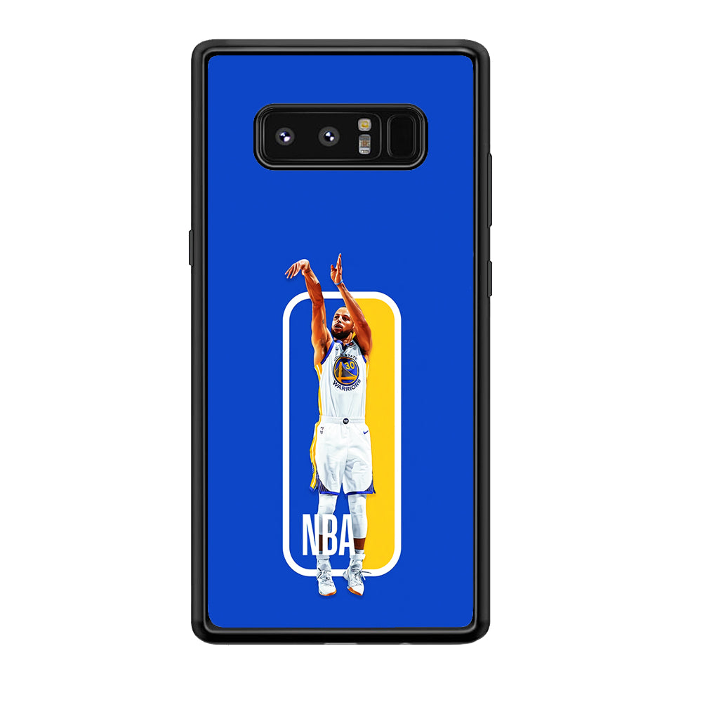 Stephen Curry Golden State Warriors Samsung Galaxy Note 8 Case-Phone Case-Rubber Black (2D Case)-Altracase