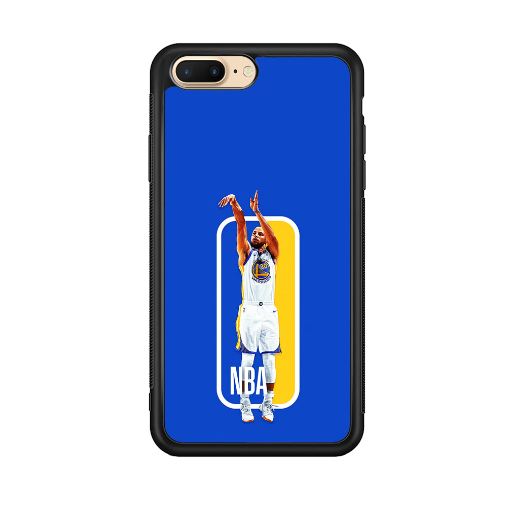 Stephen Curry Golden State Warriors iPhone 8 Plus Case-Phone Case-Rubber Black (2D Case)-Altracase