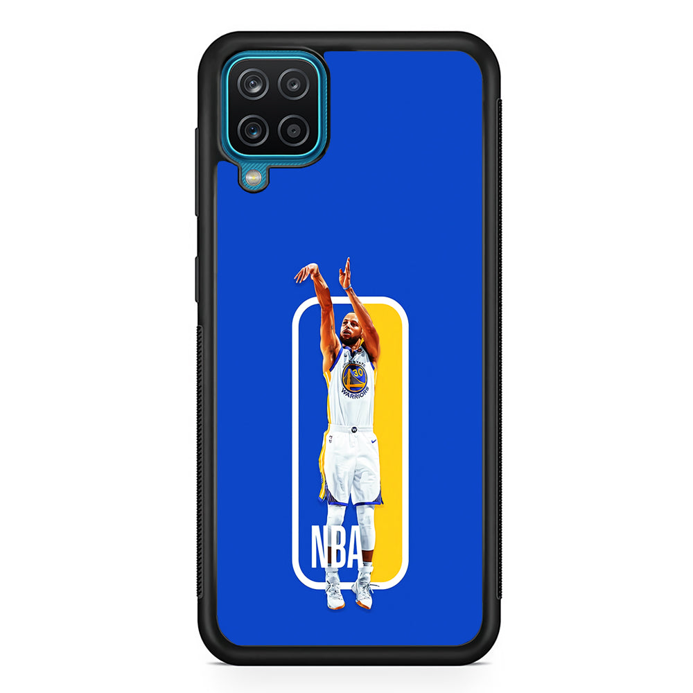 Stephen Curry Golden State Warriors Samsung Galaxy A12 Case-Phone Case-Rubber Black (2D Case)-Altracase